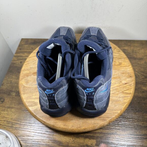 Nike Air Max 95 Shoes Mens Size 12 Blue Navy Suede Mesh Retro Running DO6704-400 - Picture 4 of 8